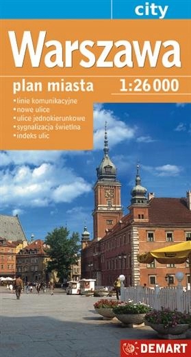 WARSZAWA PLAN MIASTA 1:26 000 PRACA ZBIOROWA