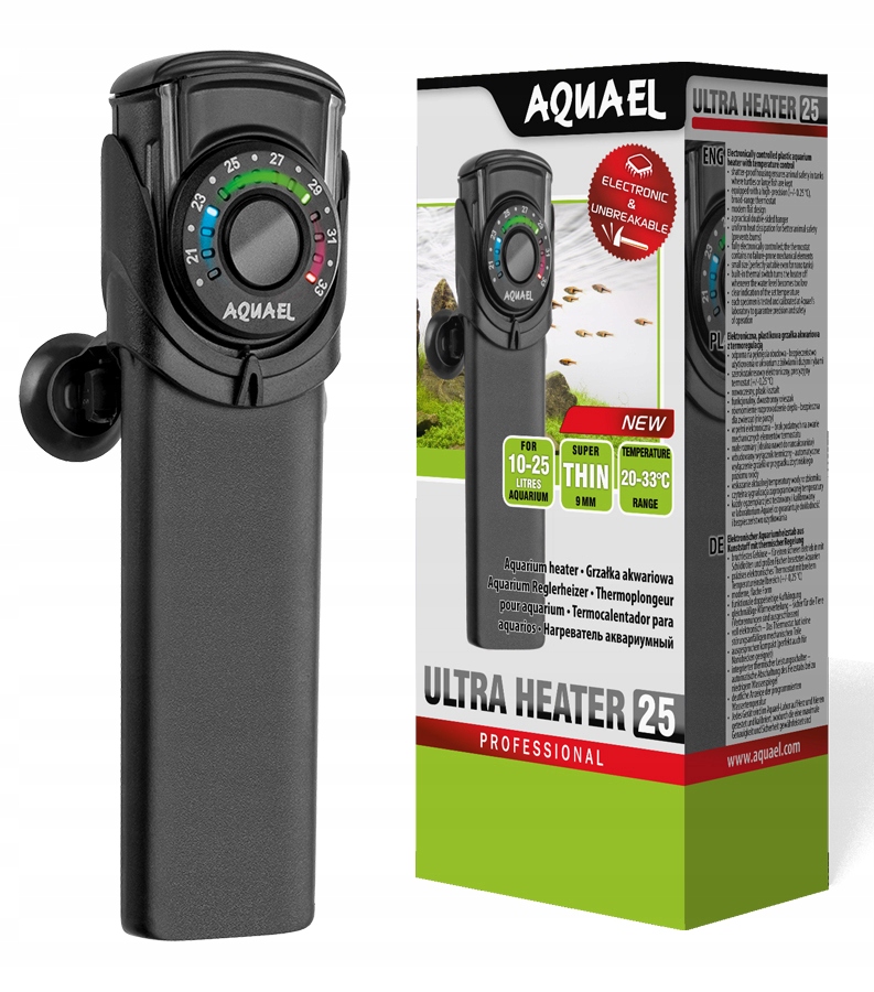 AQUAEL ULTRA HEATER 25W GRZAŁKA DO AKWARIUM 10-25L