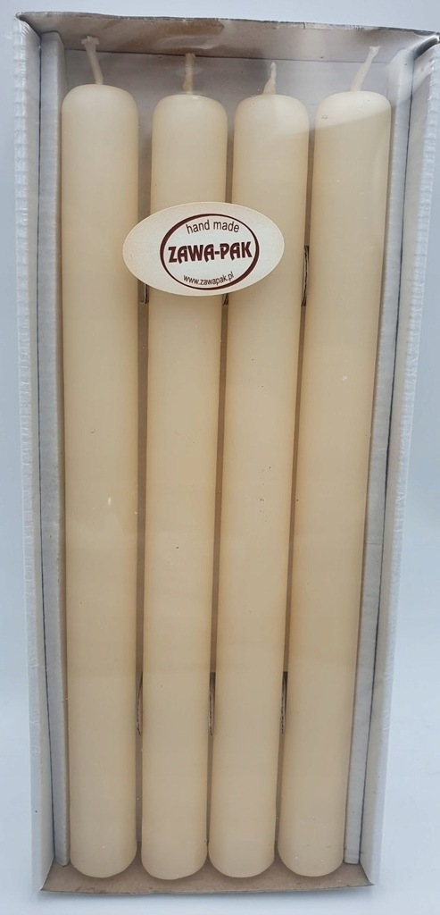 Kremowe świeczki stołowe 8 sztuk - elegancka dekoracja wnętrz