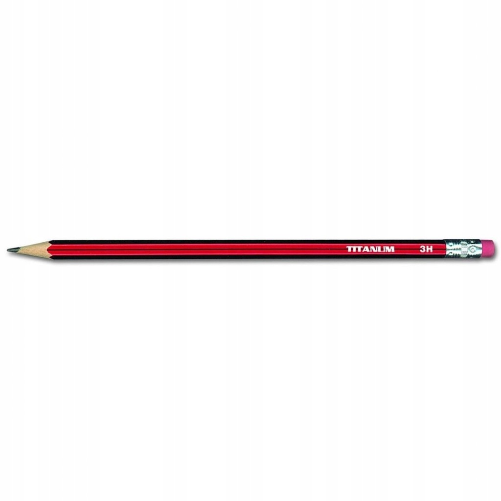 Ołówek techniczny z gumką 3H (12) TITANUM 83721 (X)