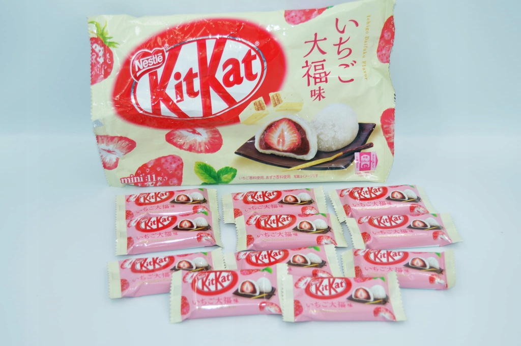 Slodycze Z Japonii Kit Kat O Smaku Daifuku Truskaw 8940975627 Oficjalne Archiwum Allegro