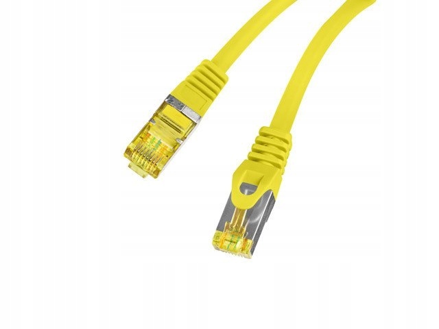 PATCHCORD KAT.6A S/FTP LSZH CU 1M ŻÓŁTY FLUKE PASSED LANBERG