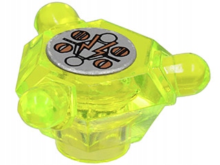 LEGO 30213pb01 - (Trans-Neon Green) - Rock 2 x 2 Crystal 3 Point