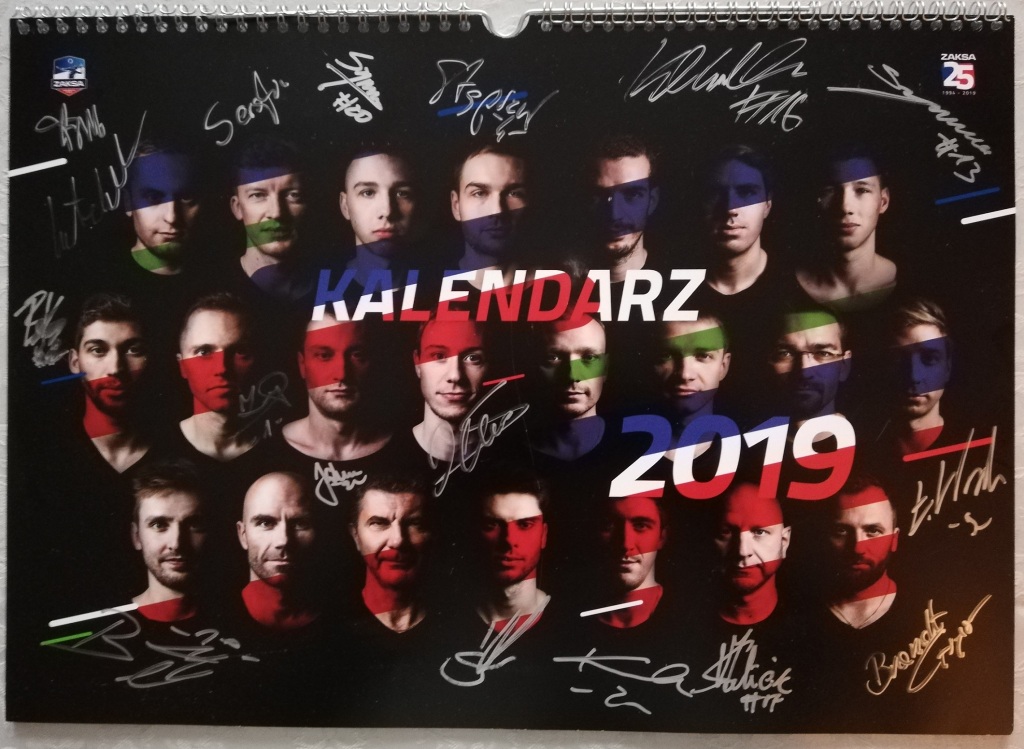 Kalendarz ZAKSA 2019 z autografami