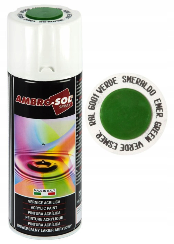 Lakier szybkoschnący akrylowy Ambro-Sol spray 400ml kolor RAL 6001