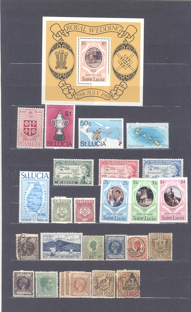 Mi 133 -> , 1 blok Saint Lucia od 1949