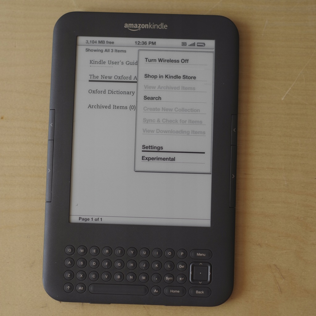 Czytnik ebook Amazon Kindle Keyboard 3G + WIFI