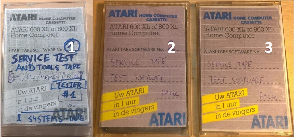 3 KASETY ATARI XL/XE / SERWISOWE TESTOWE FULL SOFT