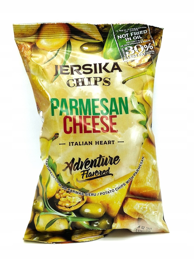 Chipsy JERSIKA ziemniaczane o smaku Sera Parmezan Parmesan Cheese 90 g