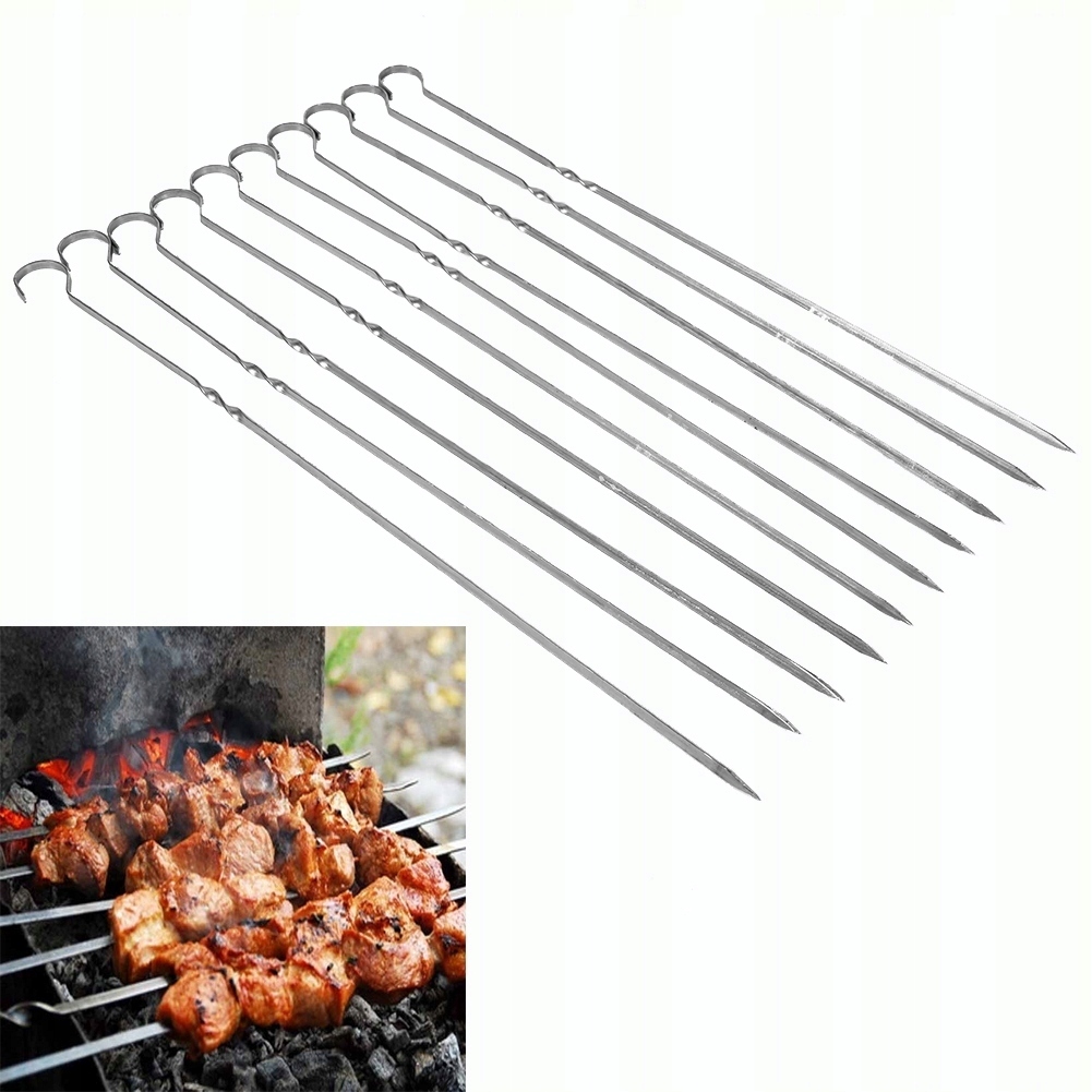 SZPIKULCE DO SZASZŁYKÓW NA GRILL 40CM ZESTAW X10