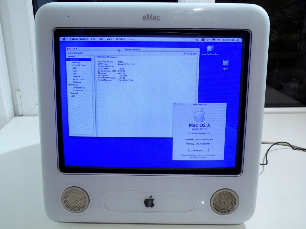 Komputer Apple eMac A1002 / 40GB/640MB RAM / s.bdb