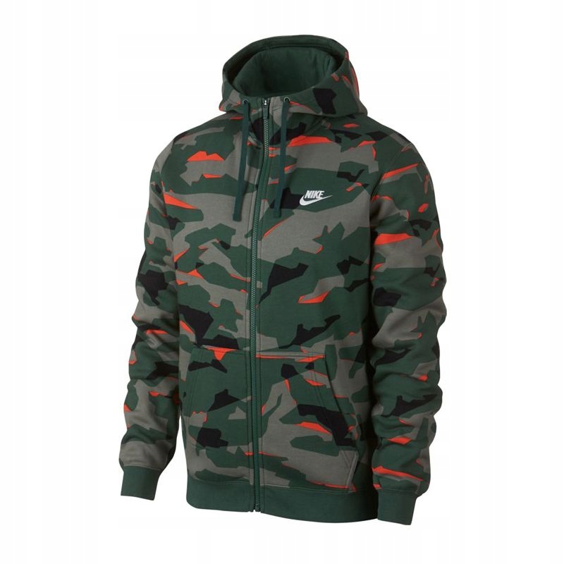 MĘSKA Bluza Nike NSW Club Camo Hoodie FZ M AJ2105-