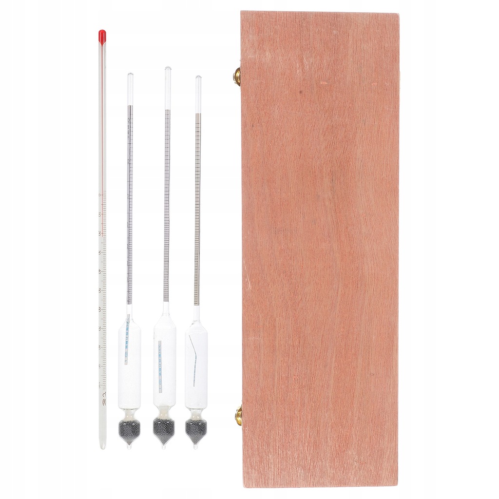 ZESTAW DO POMIARU ALKOHOLU I TEMPERATURY HYDROMETR I TERMOMETR