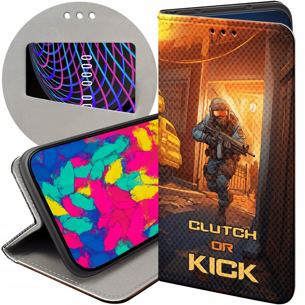 ETUI Z KLAPKĄ DO SAMSUNG GALAXY S21 WZORY CS GO COUNTER-STRIKE FUTERAŁ CASE