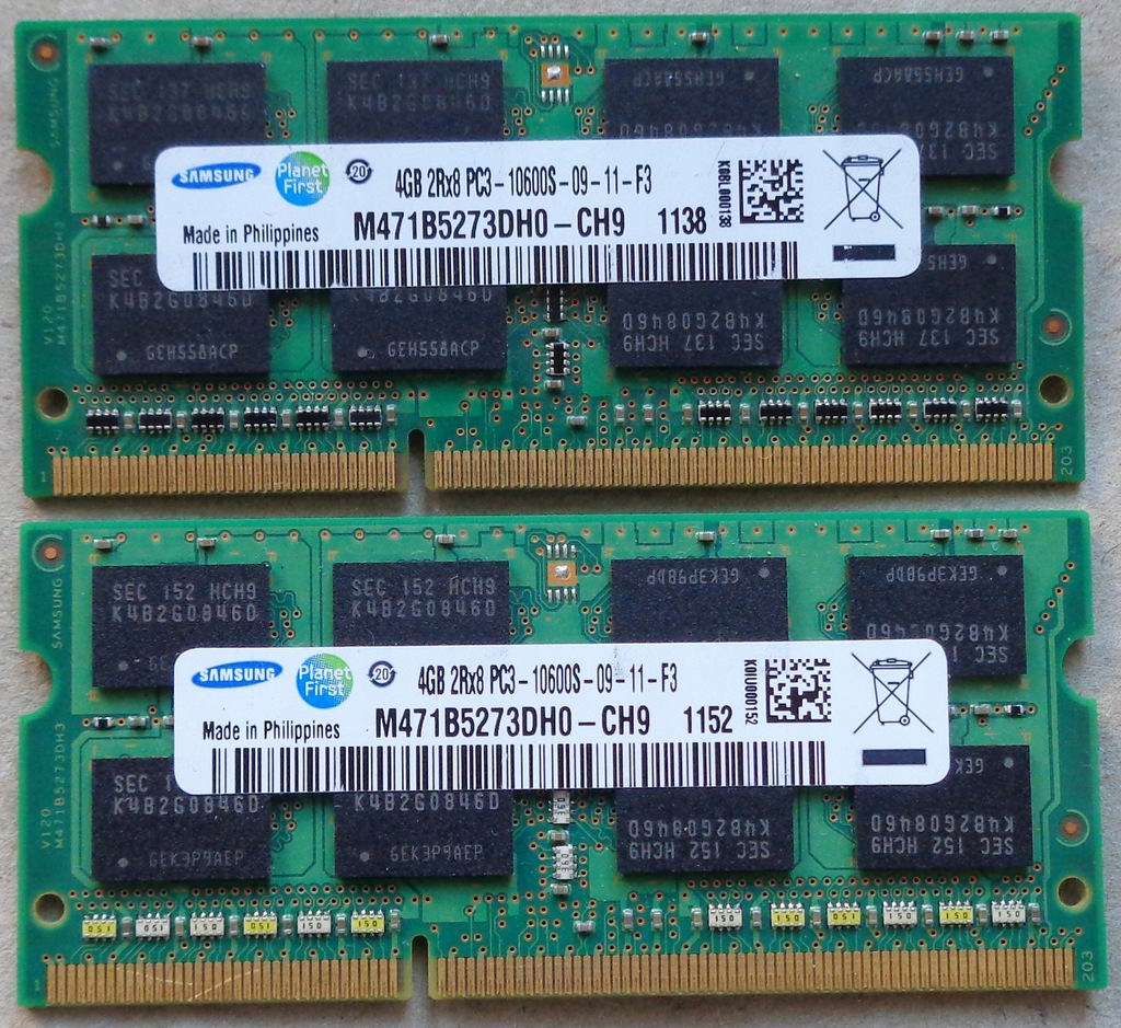 Pamięć RAM DDR3 Samsung PC3-10600S 4 GB