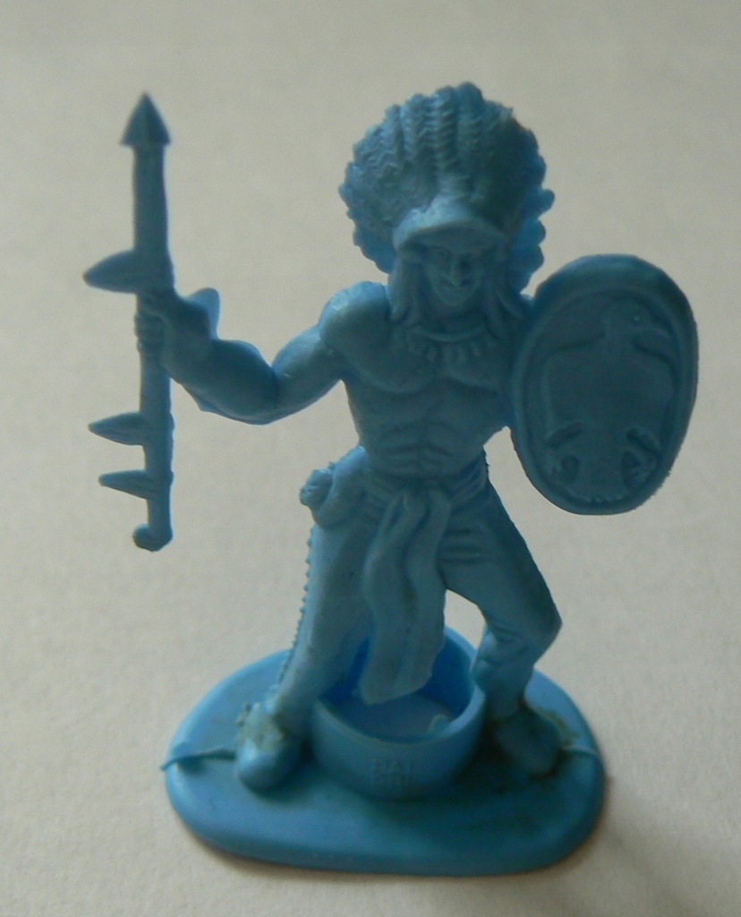 Figurka żołnierzyk PRL - indianin niebieski
