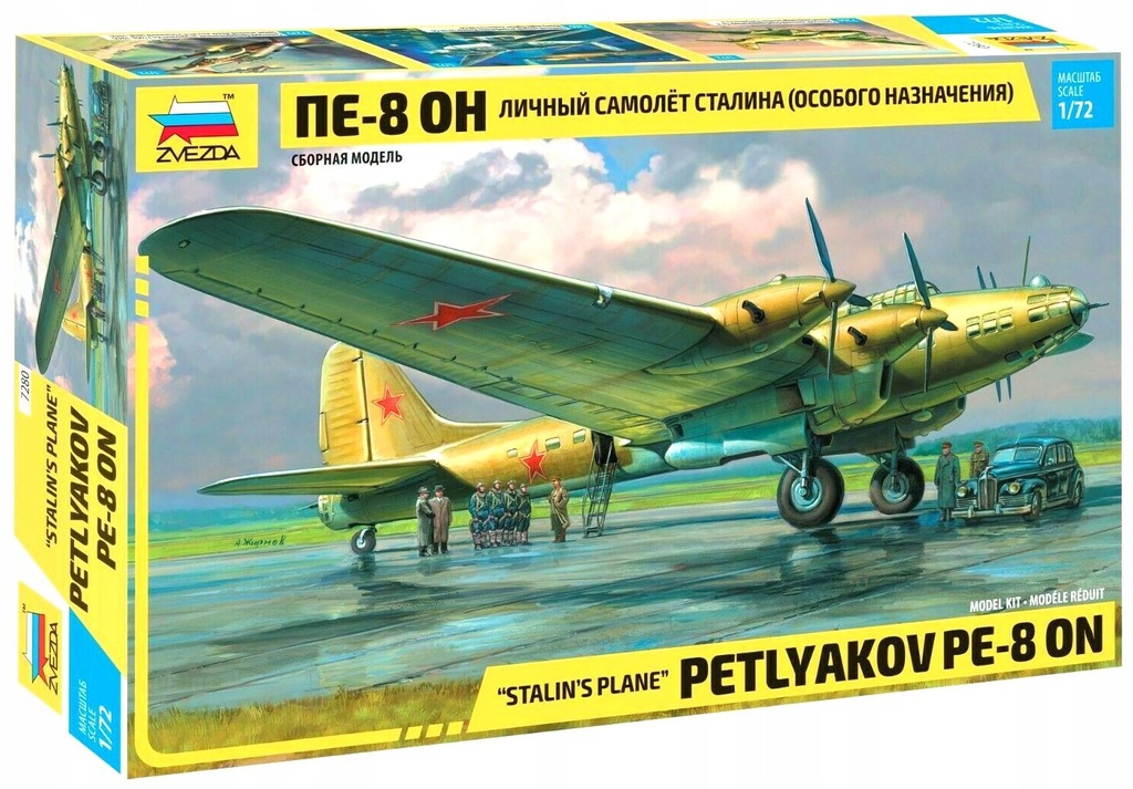 Zvezda 7280 1/72 Petllyakov Pe-8 ON (samolot Stalina)