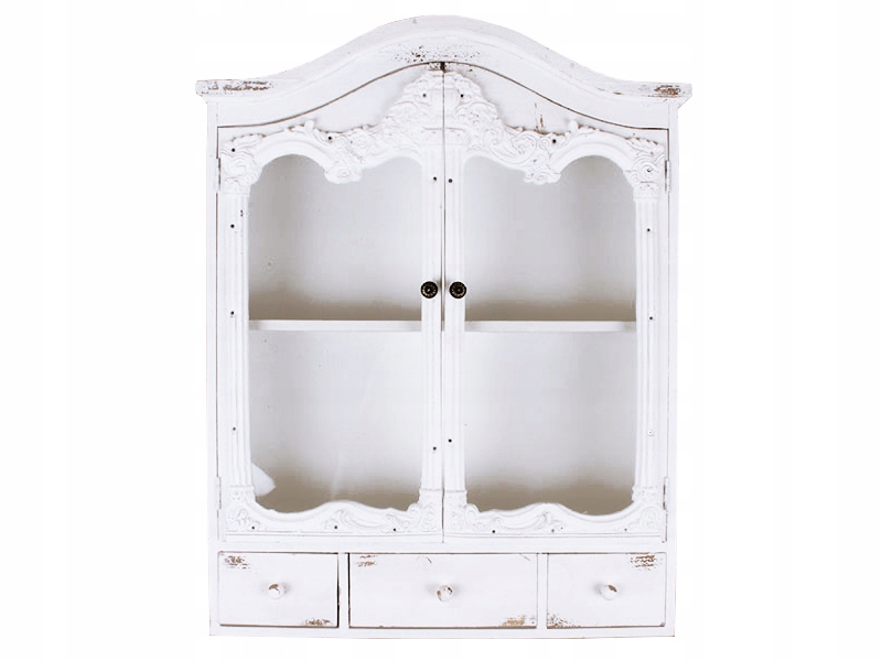 SZAFKA WISZĄCA RETRO WITRYNA SHABBY 75x60x14cm