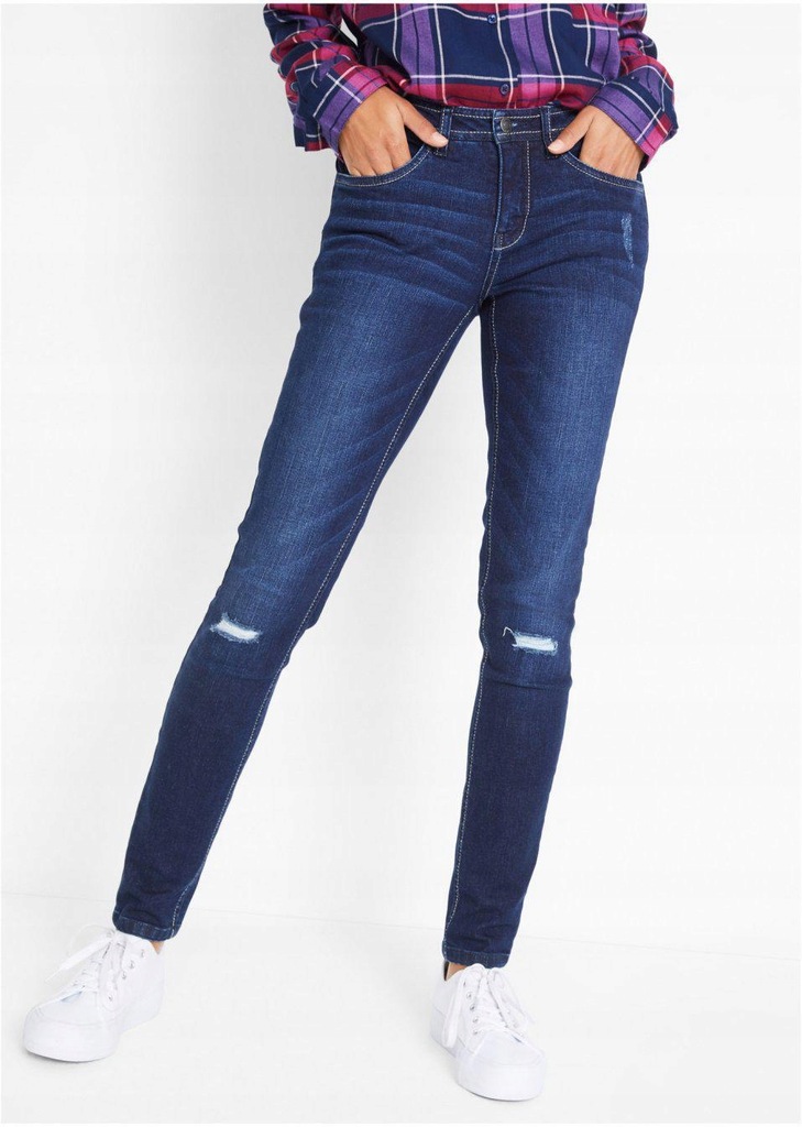 AA1T03 JEANSY SKINNY DZIURY__40