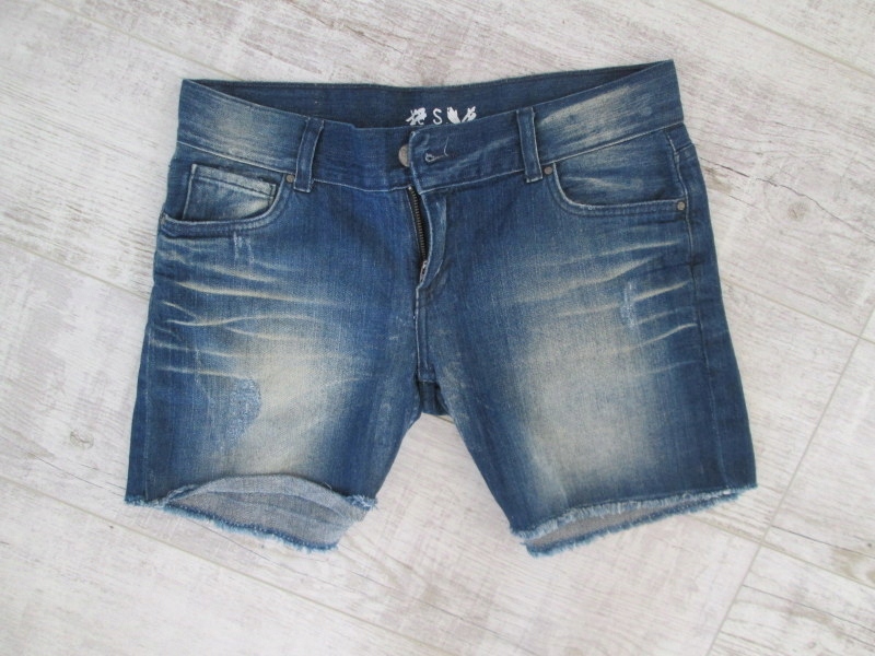 NEVER DENIM - krótkie spodenki szorty jeans r. 36