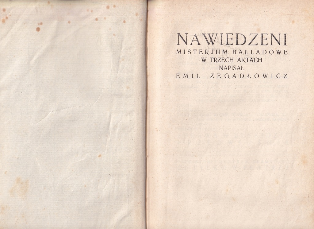 Emil Zegadłowicz - Nawiedzeni - wyd.1925 - I WYD.
