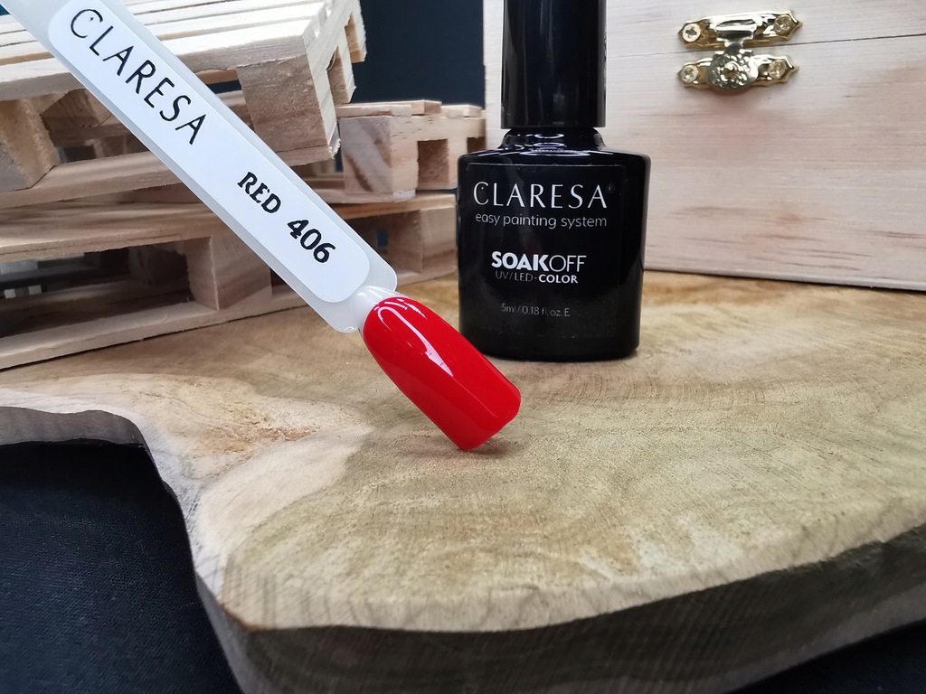 Claresa Red 406 Lakier Hybrydowy 5 ml