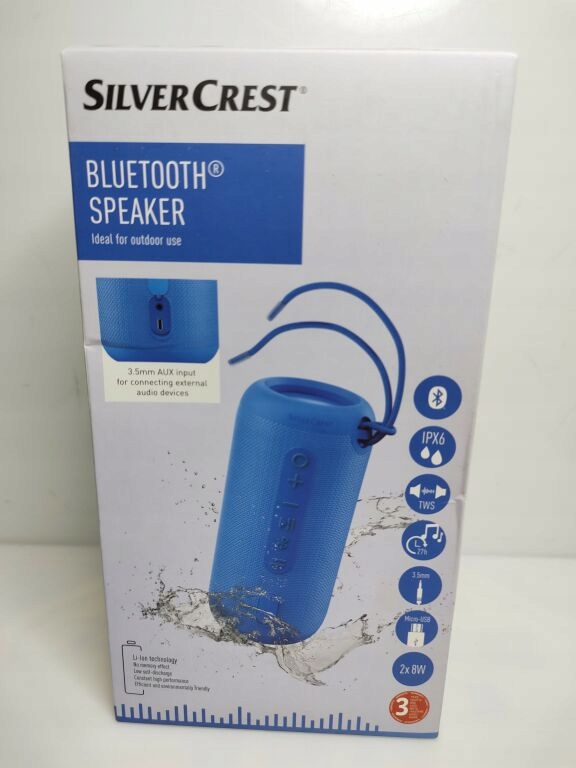 GŁOŚNIK SILVERCREST BLUETOOTH SLL 16 C1 NIEBIESKI 11713568306 oficjalne archiwum Allegro