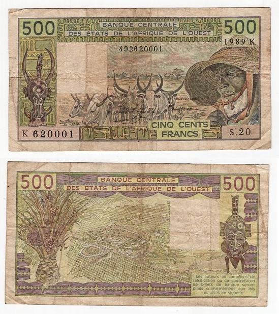 SENEGAL 1989 500 FRANCS