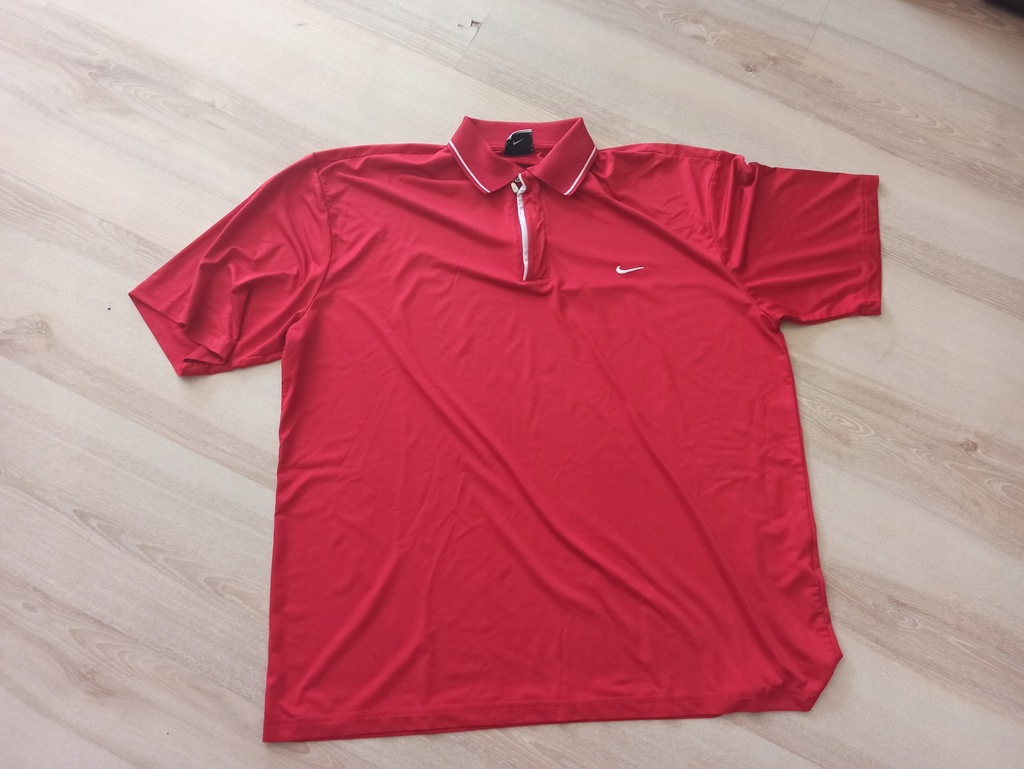 Koszulka sportowa Nike XXL kołnierz czerwona GOLF