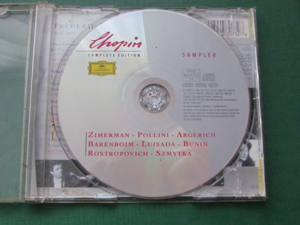 CHOPIN  Zimerman Pollini Argerich Barenboim Luisad