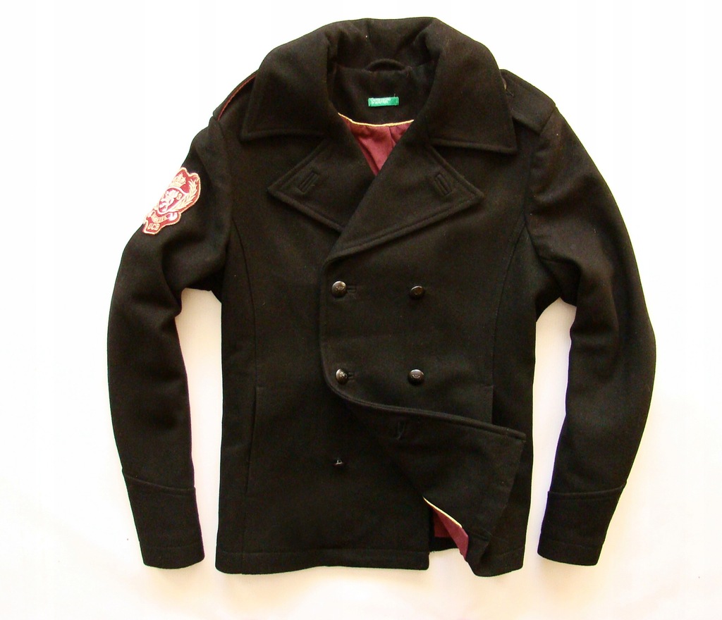 BENETTON markowy płaszcz kurtka WOOL 10 - 11 lat