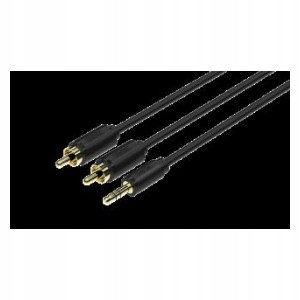 UTK KABEL MINI JACK-2x RCA CHINCH 1,5m GOLD JAKOŚĆ