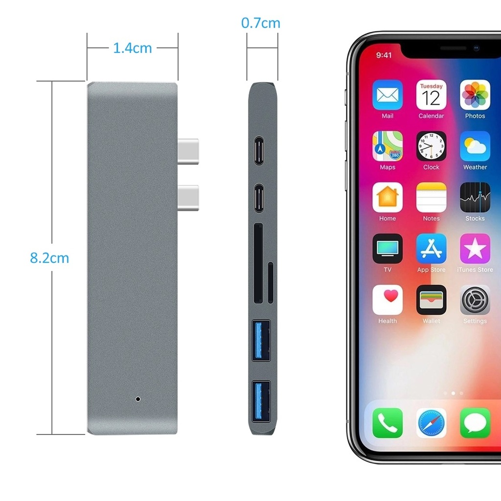 Купить Адаптер HUB 7in1 USB-C HDMI SD Macbook Pro / Air: отзывы, фото, характеристики в интерне-магазине Aredi.ru