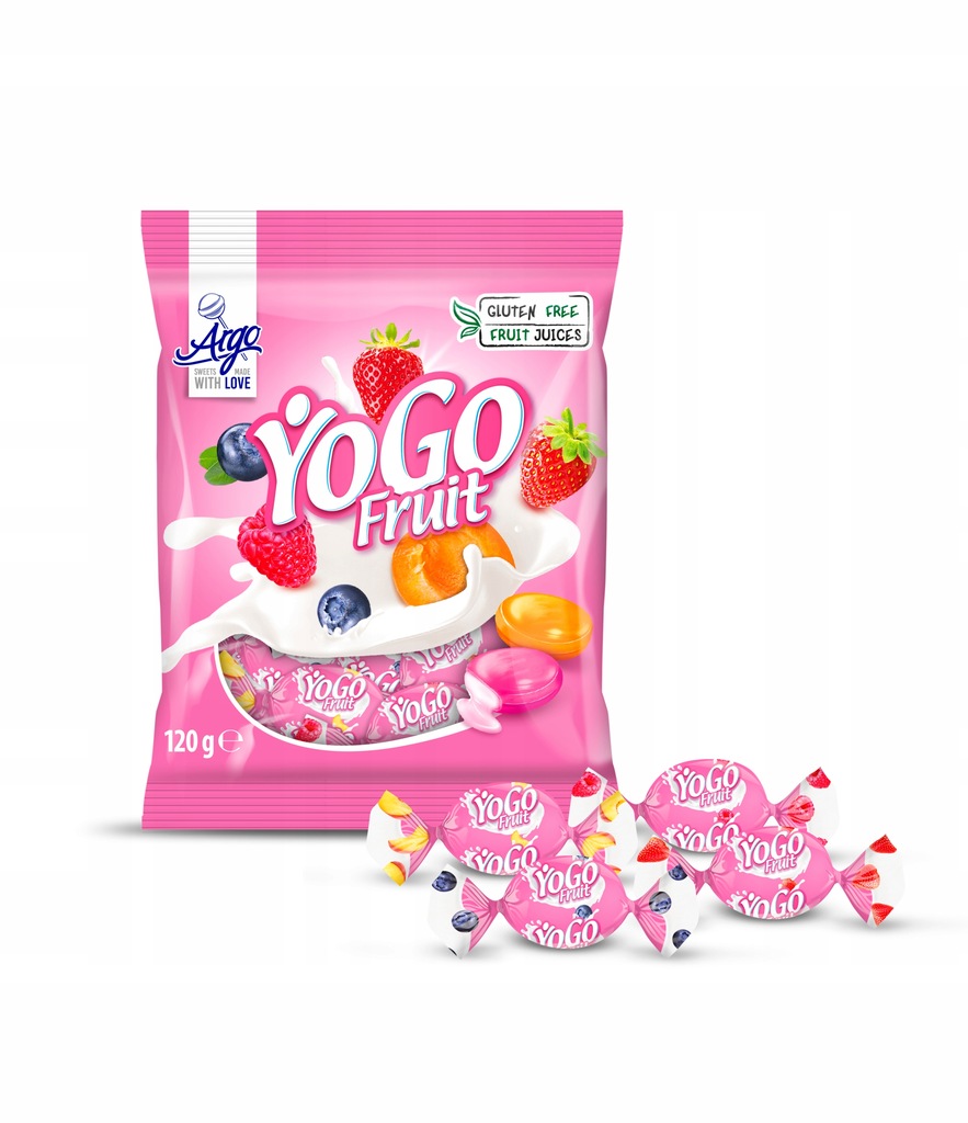 Cukierki nadziewane jogurtowe Yogo Fruit 120 g