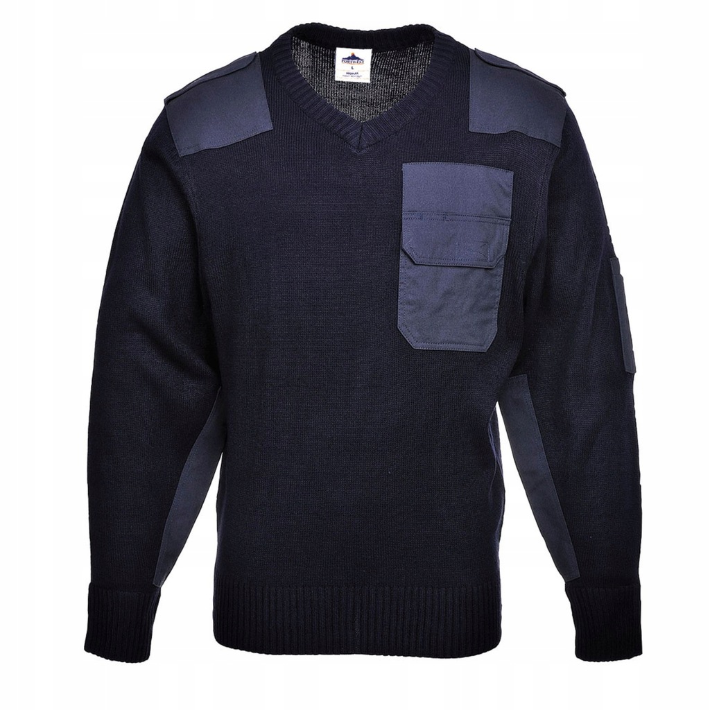 SWETER ROBOCZY BHP PORTWEST B310 GRANATOWY OUTLET L