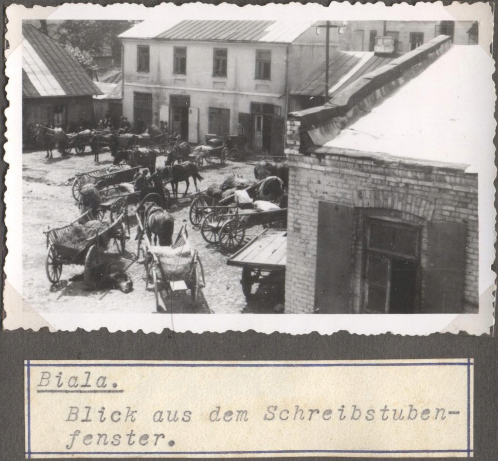 Biała Podlaska. Rynek, Kamienice. 1941. 2 foto