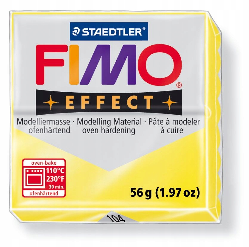 Masa plastyczna FIMO Effect żółta przezroczysta