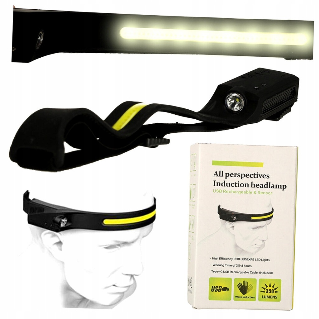 Latarka lampka czołowa czołówka LED akumulatorowa