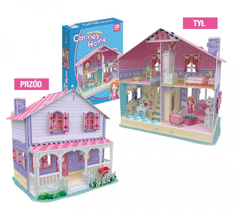 Puzzle 3D DOMEK DLA LALEK 93 el. Cubic Fun 7722617583 oficjalne