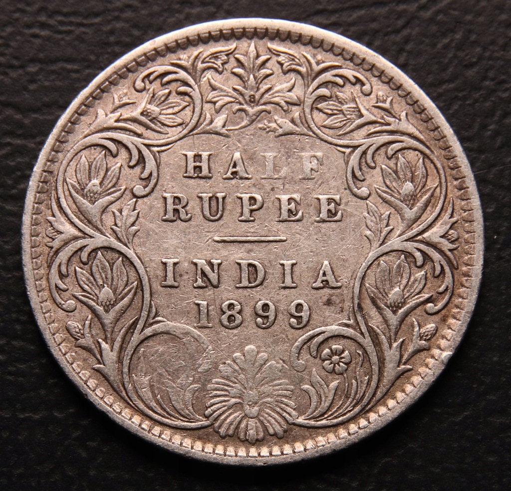 ANK INDIE VICTORIA EMPRESS HALF RUPEE 1899