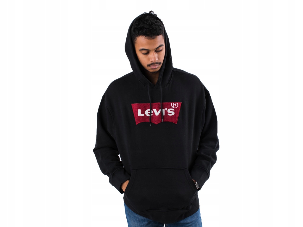 LEVI'S OVERSIZED PULL HOODIE 000 ~XL~ Męskie Bluza