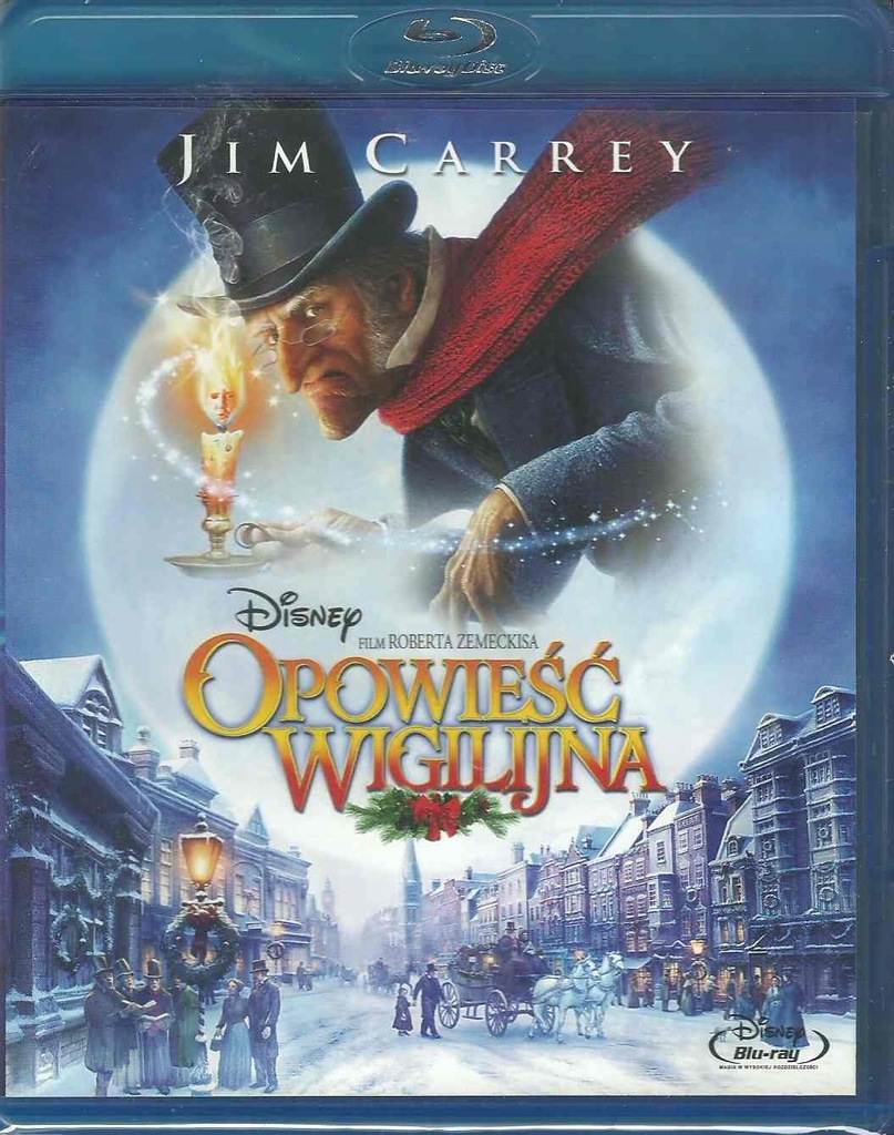 OPOWIEŚĆ WIGILIJNA [BLU-RAY] FOLIA POLSKIE WYDANIE SKLEP DISNEY CARREY