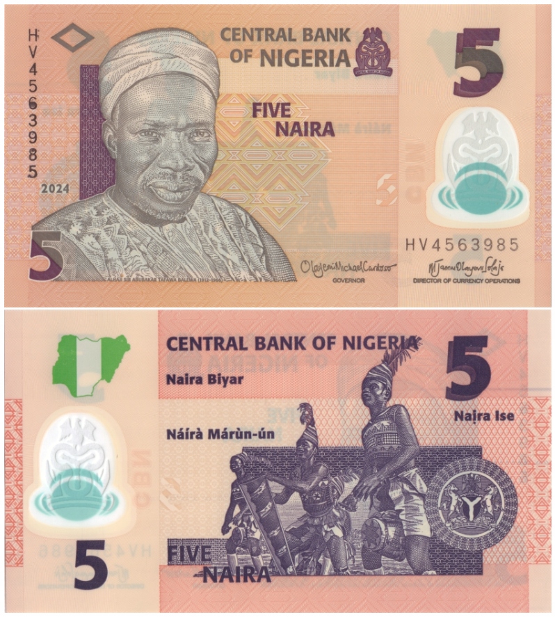 Nigeria 2024 5 NAIRA UNC.P38.......5034