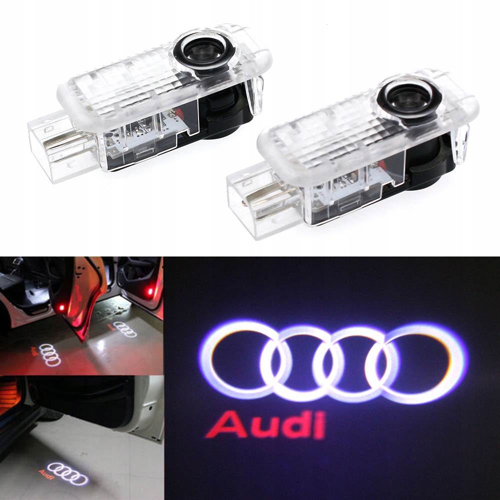 2x AUDI LED LOGO HD PROJEKTOR A3-A6 A8 Q3 Q5 Q7