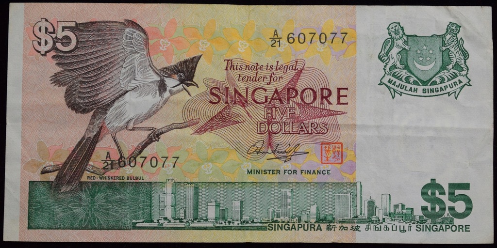 1976 Singapur Ptaki - 5 dolarów