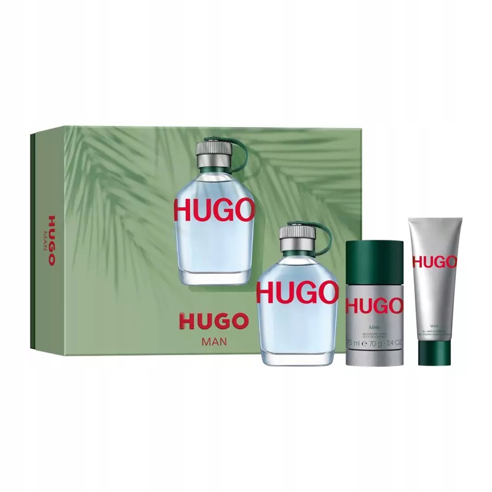 Hugo Man zestaw woda toaletowa spray 125ml + dezodorant sztyft 75ml + żel p