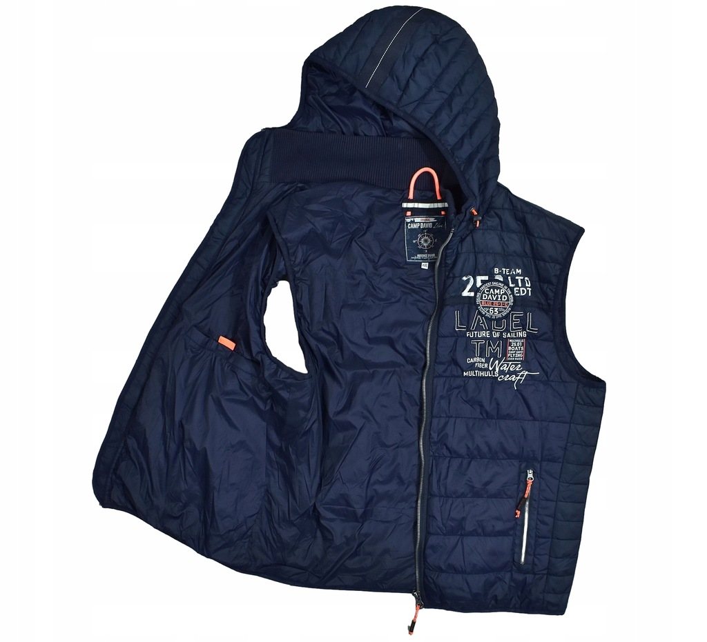 CAMP DAVID Ocieplana Pikowana Granatowa Kamizelka Męska XXL
