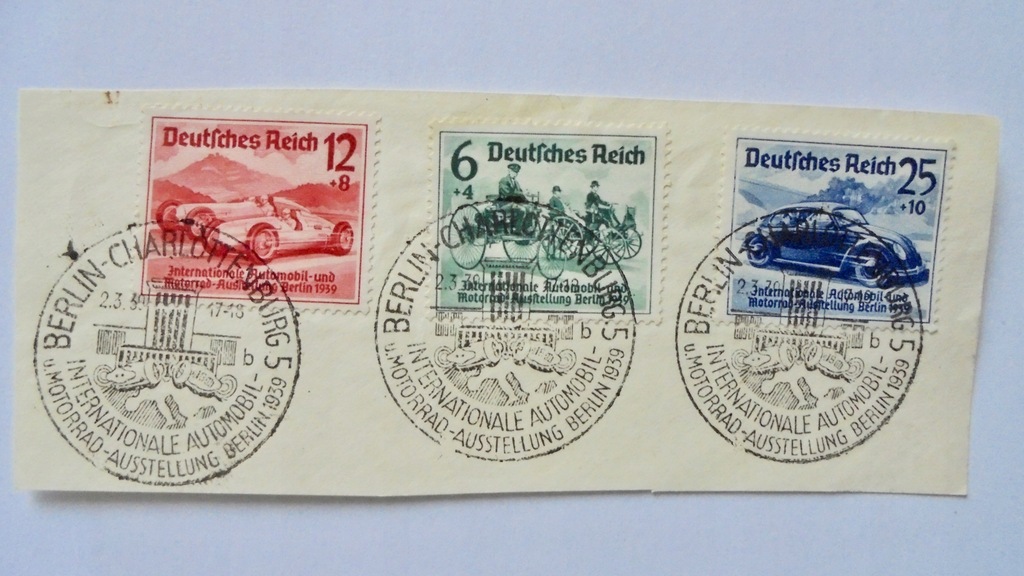 1939 DR Mi.686-688 kasowane znaczki, stan bardzo dobry, wartość 20,- Euro