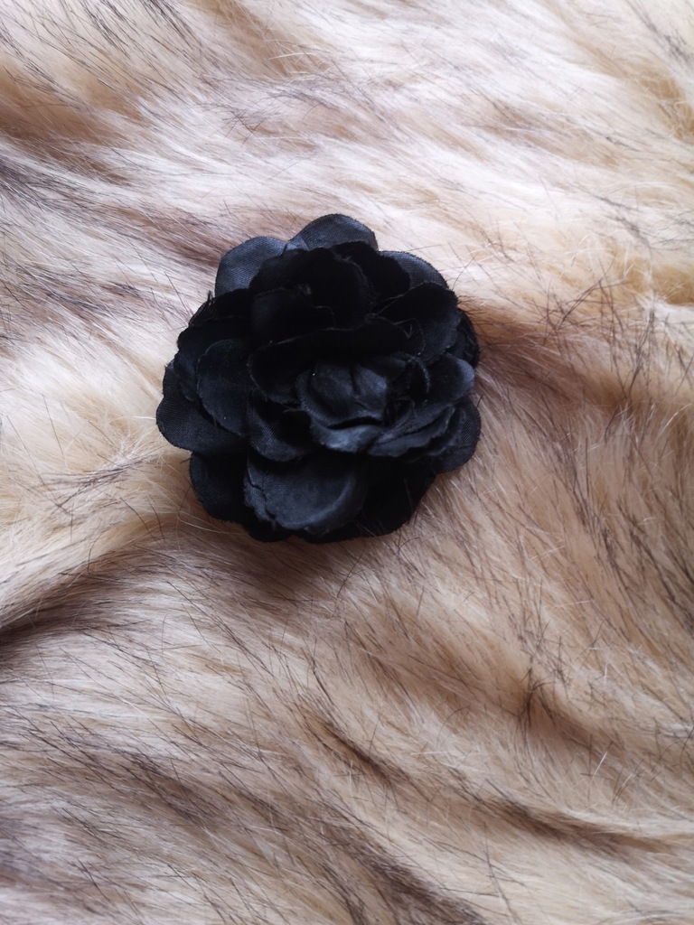 Kwiat do włosów gspinka ozdoba czarny