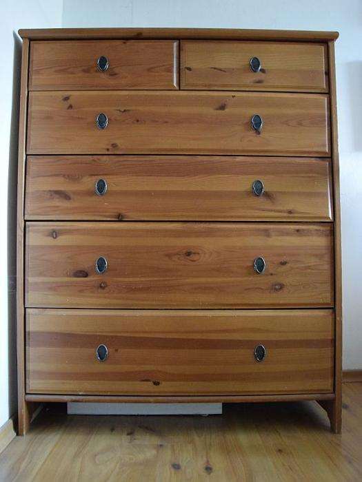 Komoda drewniana IKEA Leksvik 6 szuflad stan bdb